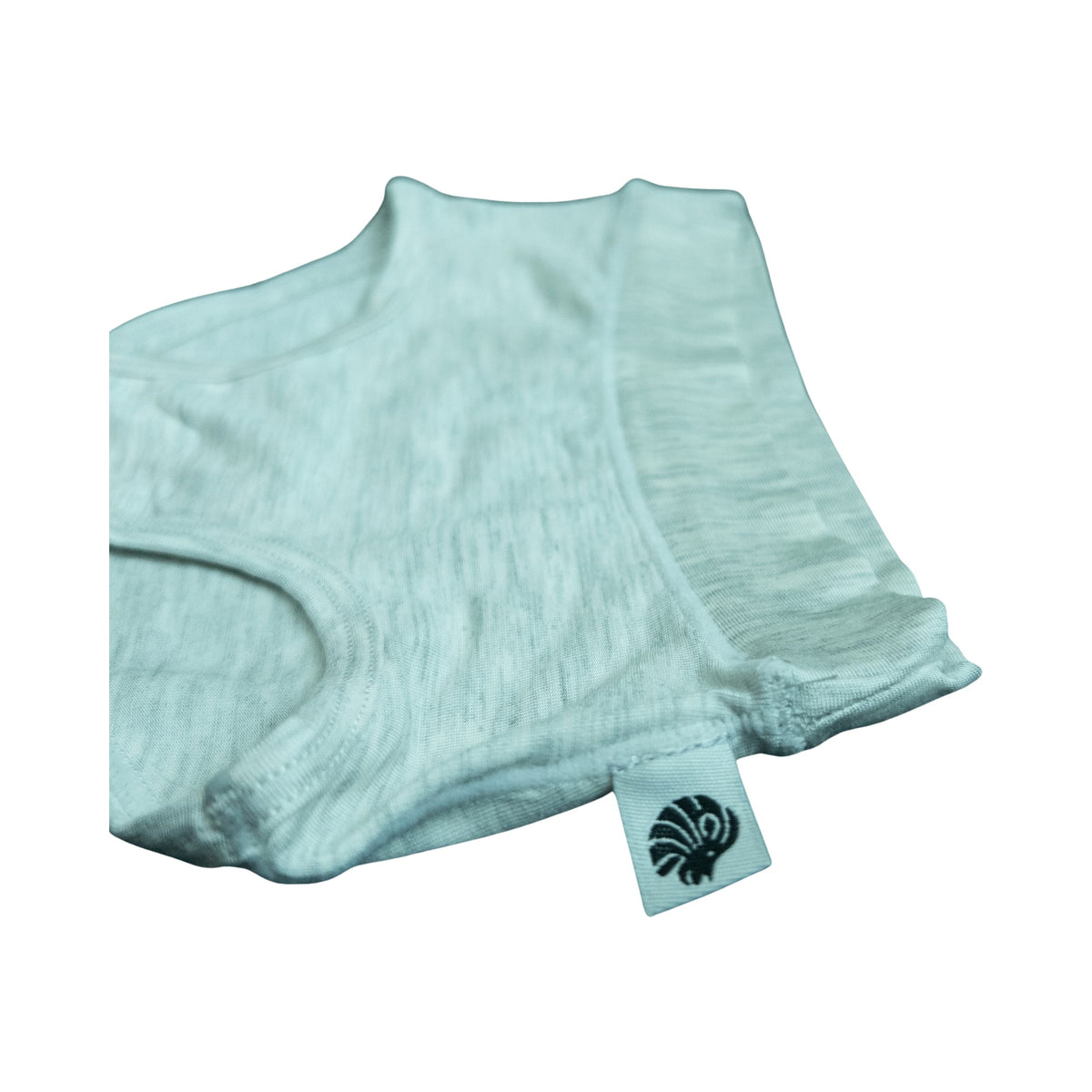 The waistband and outside logo tab on Primal Play undies