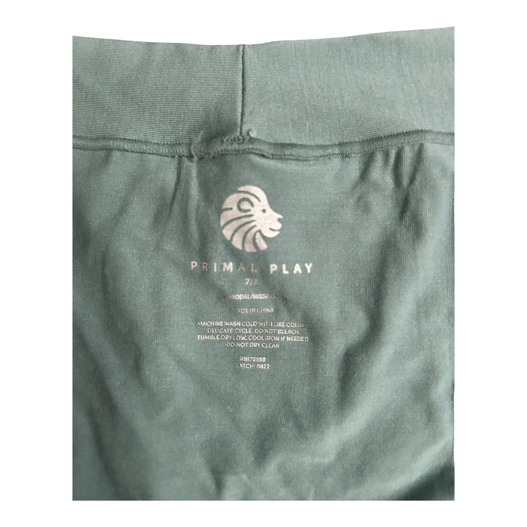 The size and care information heat-printed inside Primal Play undies