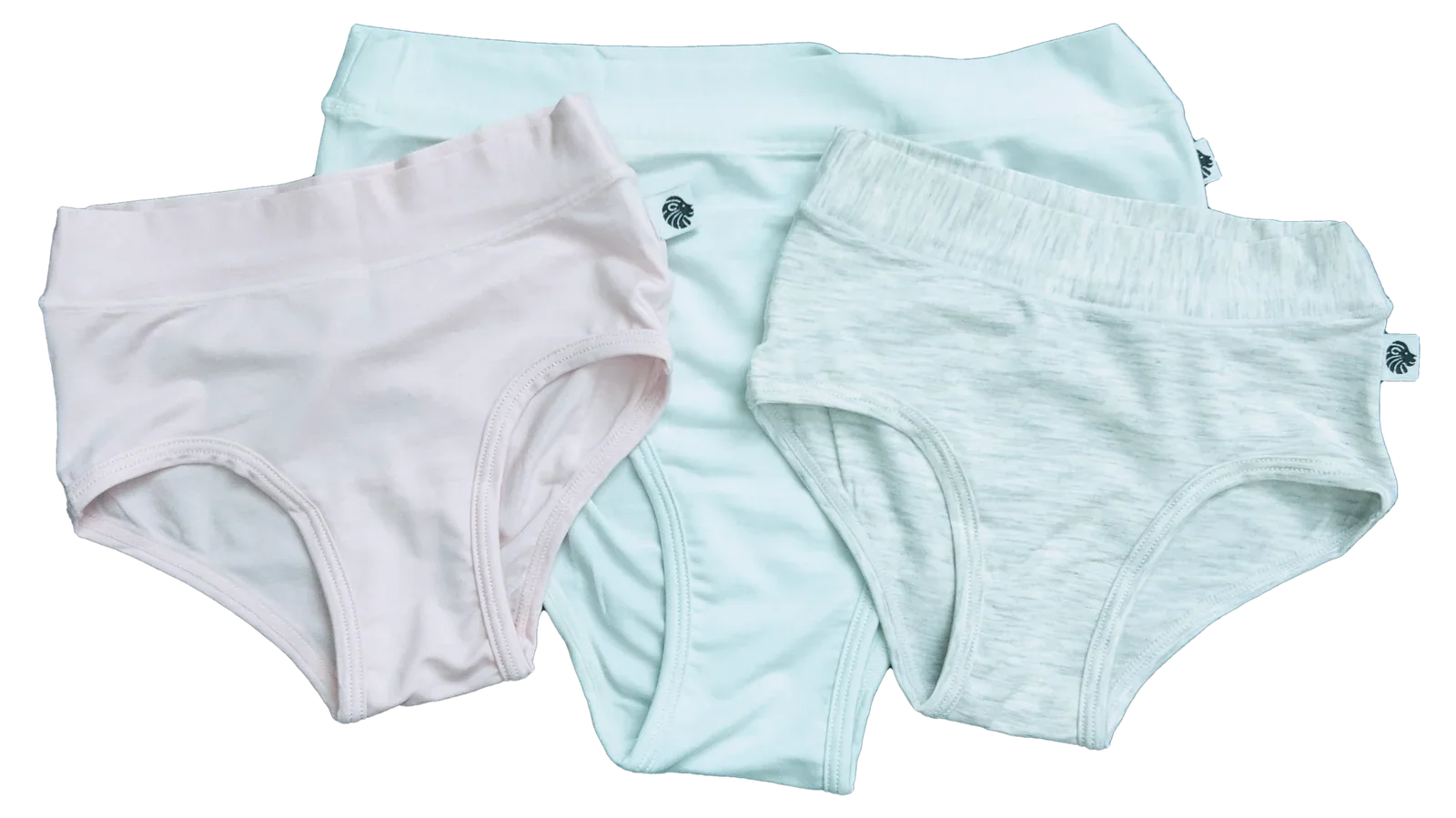 Primal Play Briefs 3-Pack in Blush, Seaglass and Oatmilk